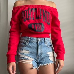 BRAND NEW Off-Shoulder Sweatshirt